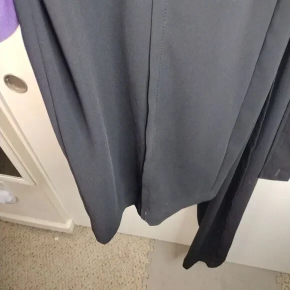 MNG V Neck Wide Leg Short Sleeve Jumpsuit Plus Size 3x Black Minimalist Belt - Picture 7 of 11